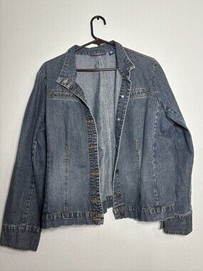 Havana Jacks Cafe VTG 90s Womens |XL| Blue Jean Jacket